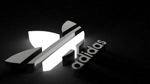 Hình nền Logo Thương Hiệu Adidas Đơn Sắc — Đen Thật Hình nền