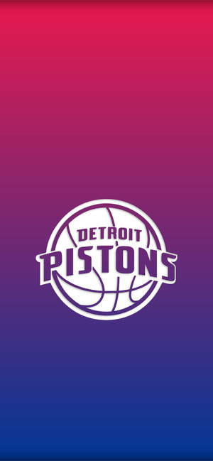 Hình nền logo trắng hai tông màu của Detroit Pistons — iPhone 17 Pro Max Hình nền