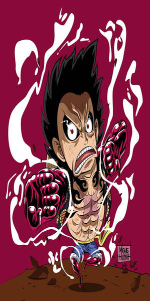 Hình nền Luffy Gear 4 Biến Dạng Nghệ Thuật — Luffy gear 4 Hình nền