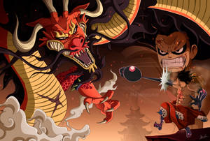 Hình nền Luffy Gear 4 Đối Đầu Kaido — Luffy gear 4 Hình nền