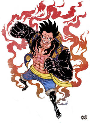 Hình nền Luffy Gear 4 Thân Lửa — Luffy gear 4 Hình nền