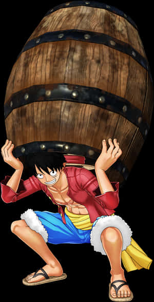 Luffy World Seeker với thùng gỗ, tải xuống HD PNG