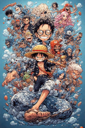 Luffy, Thuyền Going Merry, One Piece, hình nền anime, bầu trời hoàng hôn, mũ rơm, phiêu lưu — iPhone 4 Hình nền