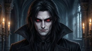 Hình nền anime ngầu về một ma cà rồng trong lâu đài gothic. — Anime ngầu GIF Hình nền