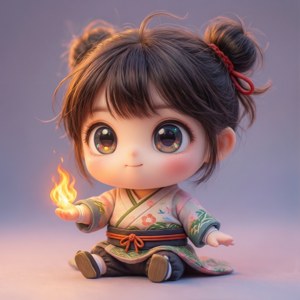 Phiên bản chibi của Maki Oze cực kỳ dễ thương. — Pixel Watch Hình nền