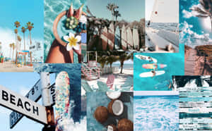 Máy tính xách tay phong cách collage mùa hè — Mùa hè Hình nền