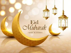 Màn Hình Trăng Rằm Eid-Ul-Adha Mubarak — Mặt trăng thẩm mỹ Hình nền