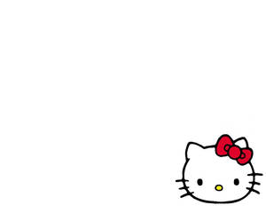 Màn hình trắng với Hello Kitty