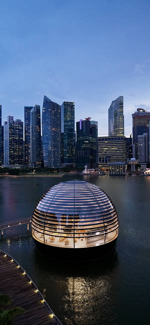 Marina Bay Sands - Mái vòm trên mặt nước - Ảnh nền điện thoại — Galaxy A37 Hình nền