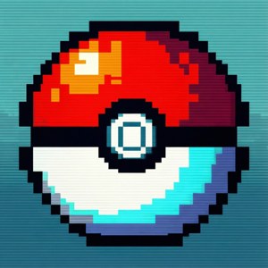 Hình nền pixel art Master Ball phong cách retro 8-bit. — Tecno Phantom V Flip2 Hình nền