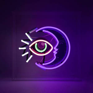 Hình nền Mắt Đơn Mặt Trăng Neon