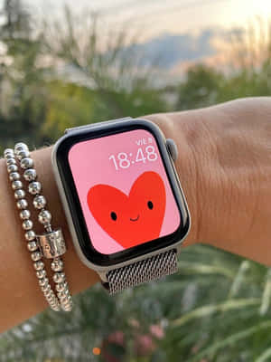 Mặt đồng hồ Apple Watch dễ thương hình trái tim