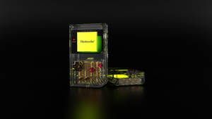Hình nền máy chơi game Nintendo Game Boy trong suốt phát sáng màu xanh lá