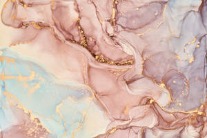 Máy tính để bàn Phối Màu Pastel Và Vàng Marble — Pastel aesthetic GIF Hình nền