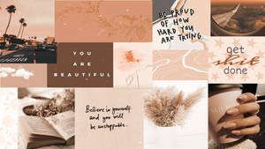 Máy Tính Xách Tay Phong Cách Collage Màu Nâu Kem Pinterest