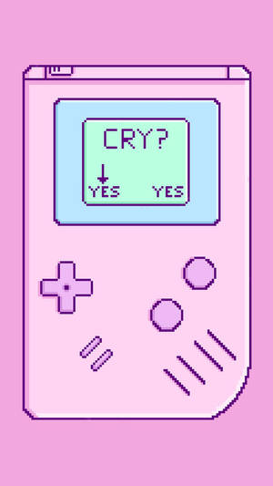 Hình nền menu khóc Game Boy màu hồng