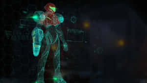 Metroid Dread — Neon xanh Hình nền