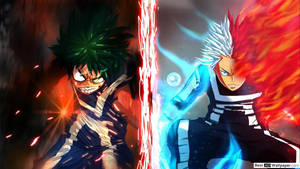 Hình nền Midoriya giận dữ và Todoroki dễ thương