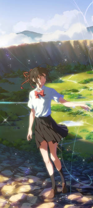 Mitsuha Kimi No Na Wa Điện Thoại Xinh Đẹp — Galaxy S26 Ultra Hình nền