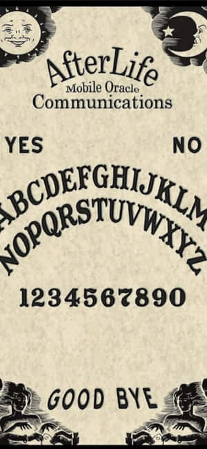 Một bảng Ouija cổ điển trên bề mặt gỗ huyền bí. — Nothing Phone (3a) Hình nền