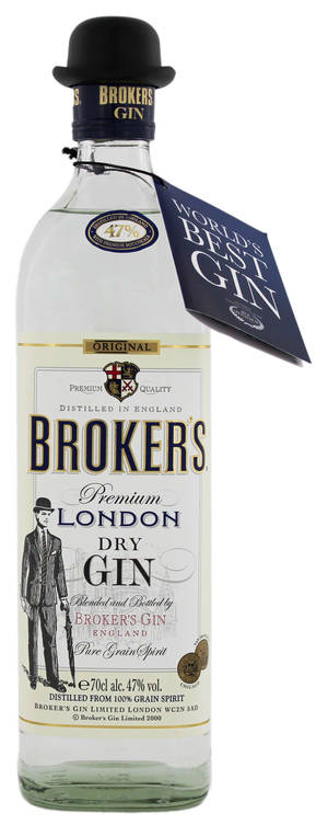 Một chai Brokers Gin với chiếc mũ quả dưa đặc trưng — Galaxy Z Flip 6 Hình nền
