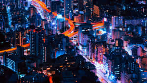 Nền Thành phố Neon — Thành phố neon Hình nền
