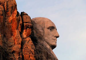 Mount Rushmore Abraham Lincoln Trong Giờ Vàng — Hoàng hôn Hình nền