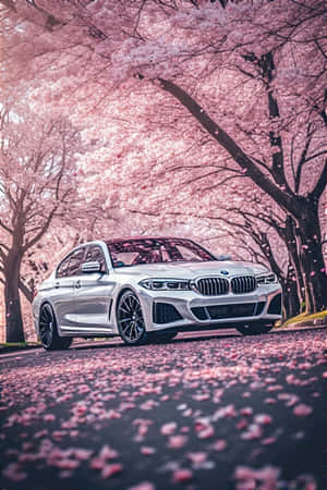 BMW, hoa anh đào, mùa xuân, thẩm mỹ, hình nền xe hơi, hoa cỏ, yên bình, thanh thản, thiên nhiên, xe sang — Bmw Hình nền