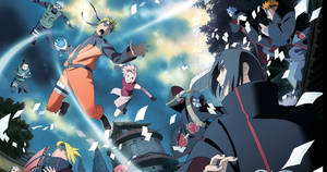 Hình nền Naruto Nhân Vật Konoha Đấu Với Akatsuki — Nhân vật naruto Hình nền