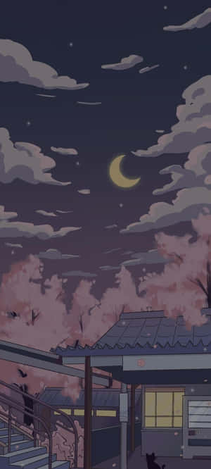 Aesthetic Anime Background — POCO M7 Hình nền