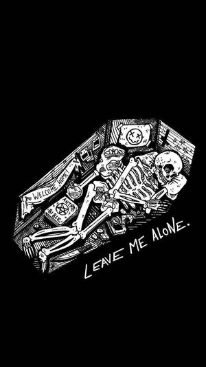 Hình nền xương emo tối giản