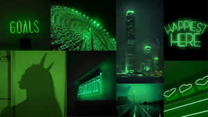 Nền Xanh Neon Sống Động