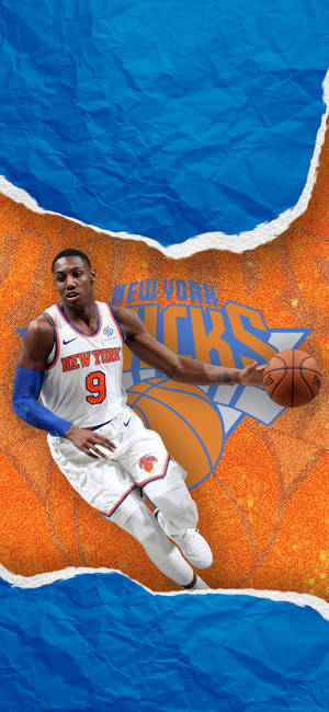 Hình nền logo cam xanh New York Knicks — iPhone 15 Hình nền