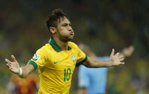 Neymar ăn mừng chiến thắng cùng FC Barcelona. — Neymar Hình nền