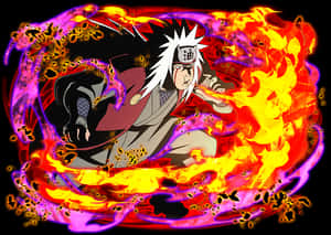Nghệ thuật anime Jiraiya với kỹ thuật lửa