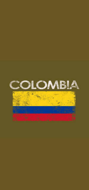 Hình nền nghệ thuật Cờ Colombia tối giản — iPhone 17 Hình nền
