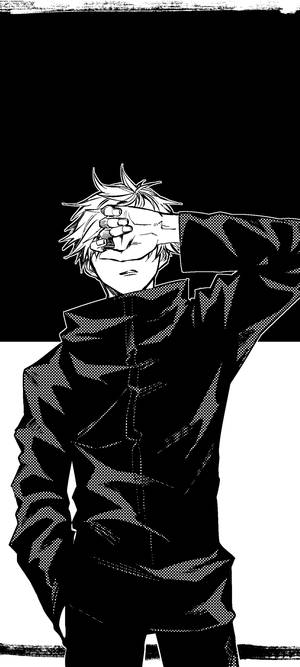 Nghệ thuật đơn sắc Satoru Gojo Jujutsu Kaisen trên điện thoại — OnePlus 11 Hình nền