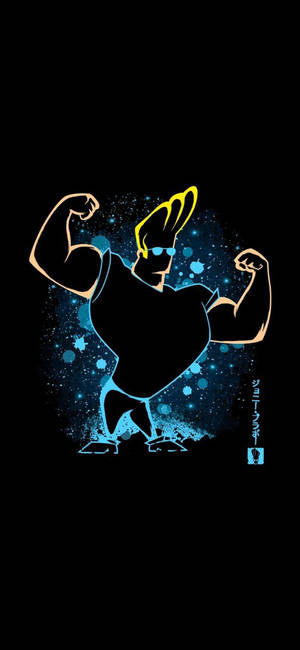 Hình nền nghệ thuật đường nét Johnny Bravo — iPhone 11 Pro Hình nền