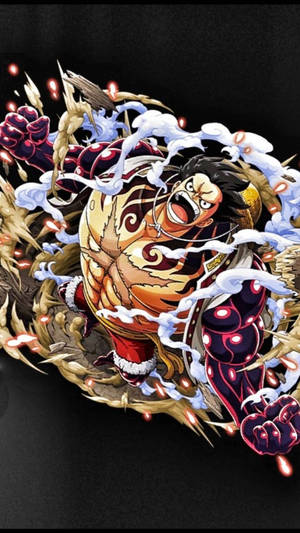 Hình nền nghệ thuật Luffy Gear 4 bùng nổ — Luffy gear 4 Hình nền