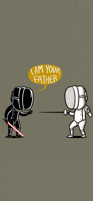 Hình nền nghệ thuật nhại Star Wars Đấu kiếm — iPhone 12 mini Hình nền