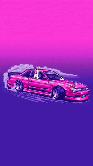 Nghệ thuật Synthwave JDM — GIF ngầu Hình nền