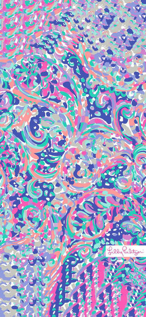 Hình nền nghệ thuật trừu tượng tím Lilly Pulitzer — iPhone 15 Pro Max Hình nền