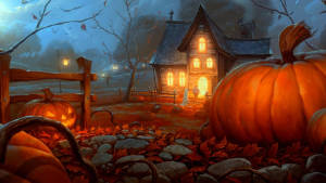 Ngôi nhà Halloween cổ điển trong rừng