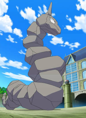 Ngôi nhà với Onix khổng lồ phía trước — Pokemon Điện thoại Hình nền