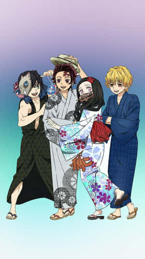 Nhân Vật Demon Slayer Dễ Thương Inosuke Tanjiro Nezuko Và Zenitsu