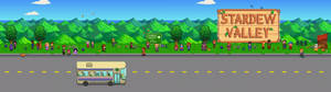 Hình nền bảng hiệu Stardew Valley có người — 3840x1080 Hình nền