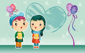Những Chú Cáo Ngộ Nghĩnh Đáng Yêu Trong Khu Rừng Đầy Màu Sắc — Dễ thương hoạt hình Hình nền
