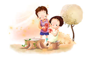 Những Chú Động Vật Hoạt Hình Đáng Yêu Tận Hưởng Ngày Nắng — Dễ thương hoạt hình Hình nền