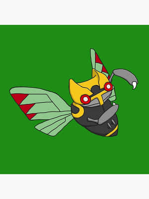 Ninjask Nền Xanh Lá Cây — Pokemon Điện thoại Hình nền
