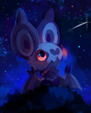 Noibat Dưới Bầu Trời Đêm Xanh — Pokemon Điện thoại Hình nền